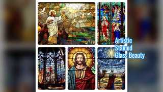 Роскошный декор витражей с ручной росписью